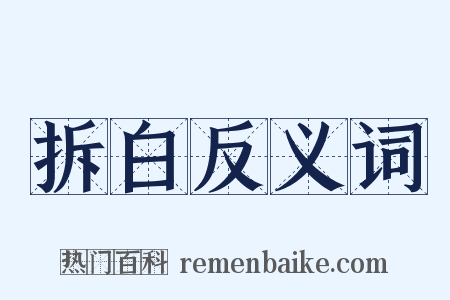 拆白反义词是什么意思的图片